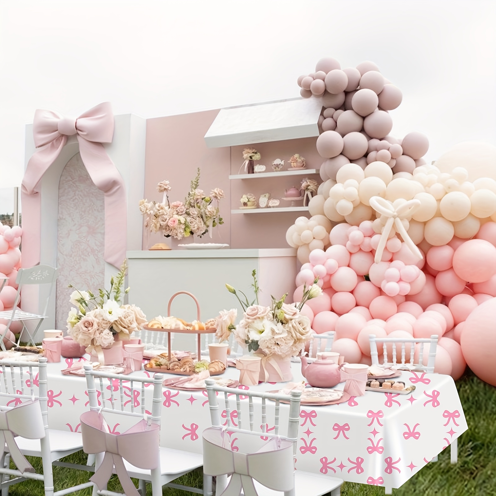 Nappe Anniversaire Fille - 2 Pièces Rose Jetables - Décoration Table Fête Enfant - Kit Fête