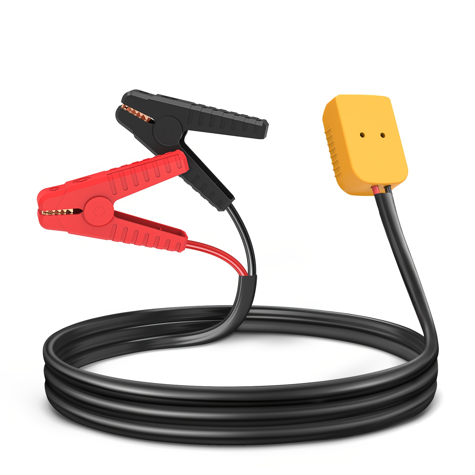 TEMU Road Trip Essential: 8awg Jumper Cables Compatible With 20v Battery, 5.6ft Heavy-duty Clamps, Portable Outdoor Emergency Booster Cables Without