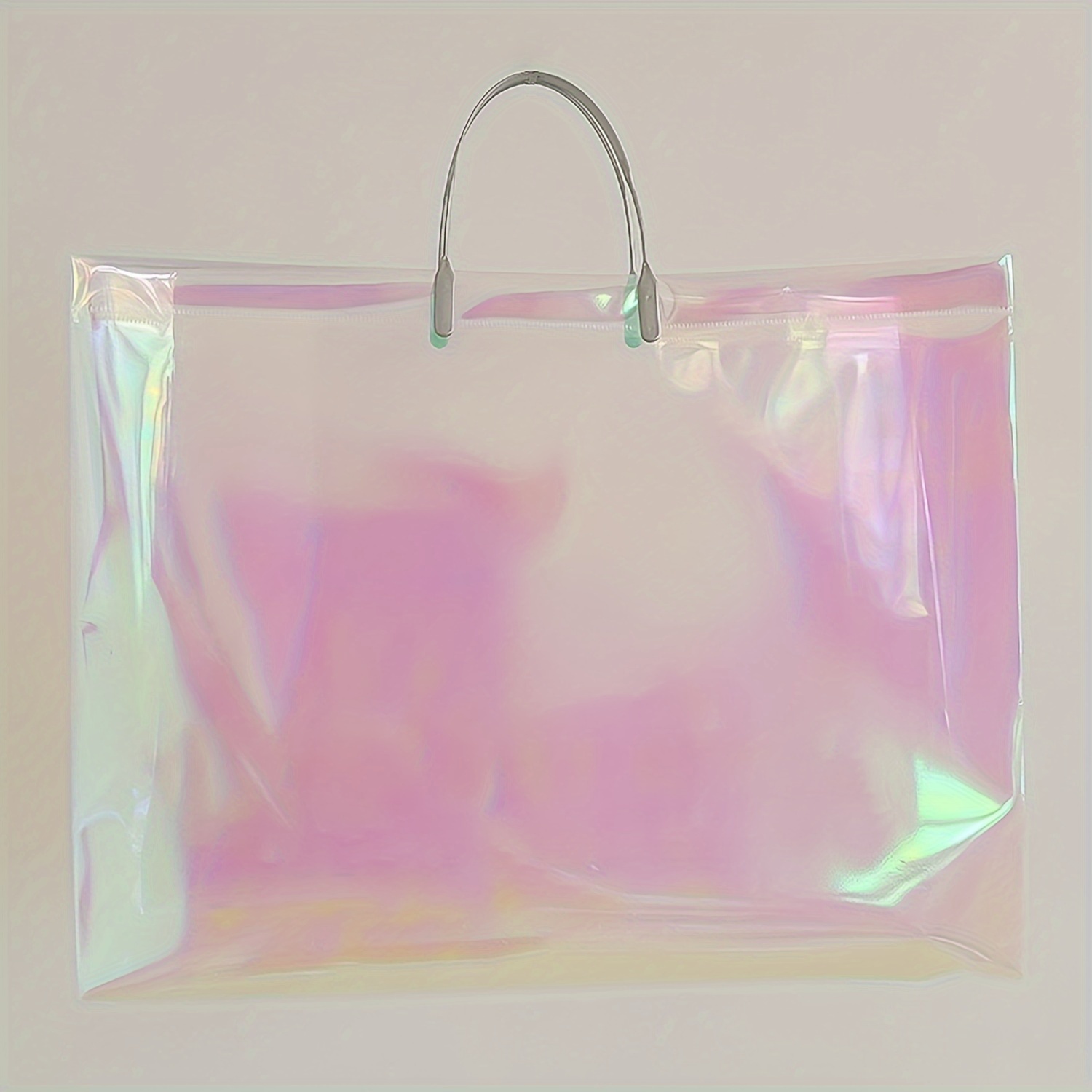 

Elegant Pvc Holographic Tote Bag: Perfect For Everyday Use Or As A Festive Gift