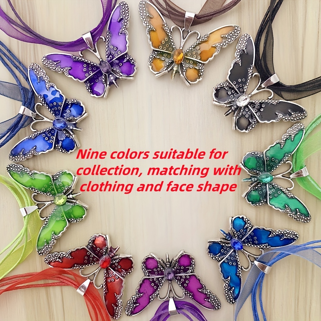 Image of Natural Retro Necklace, Colorful Painting Pendant, Drip Oil Glue Painted Hanging Decoration, Men's And Women's Ribbon Style Additions, Christmas And New Year Colorful Pendant