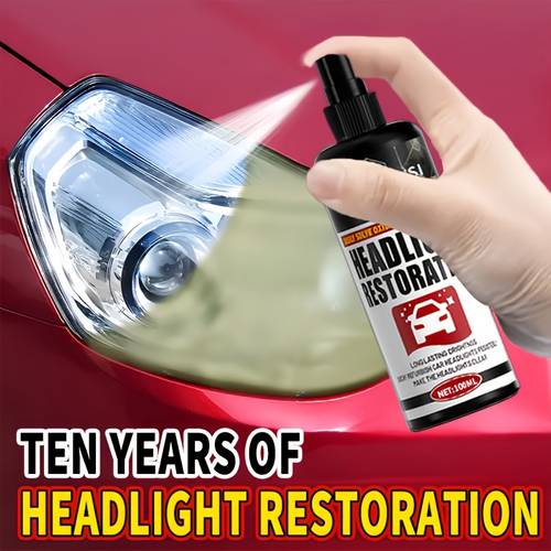 keramische koplamp spray, geavanceerde auto koplamp reparatie tool - verwijdert vergeling en oxidatie, t helderheid, langdurige licht coating beschermende spray, auto koplamp ler, koplamp polish, koplamp ontgeelingsmiddel
