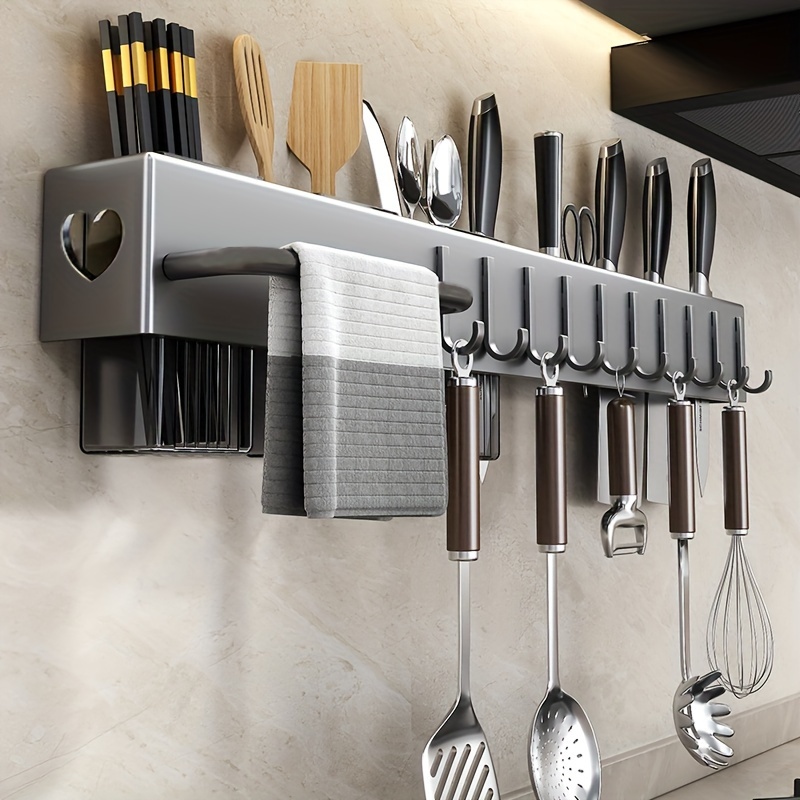 Wall Mounted Kitchen Utensils Organizer - Multipurpose Rack - NY Store