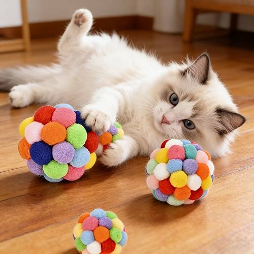 2 pezzi/5 pezzi palla per giocattolo per animali domestici palla con palla per il divertimento palla per la dentizione per e ni da interni casuale, senza batteria