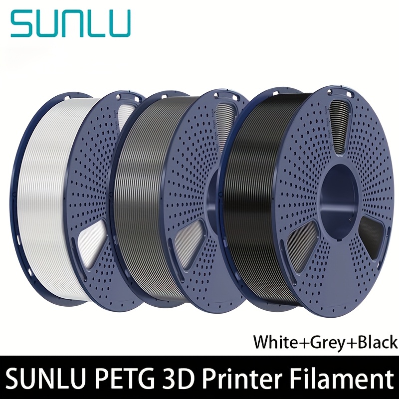 

Sunlu Petg 3d Printer Filament Gray Black White Petg 1kg Spool For Fdm 3d Printers