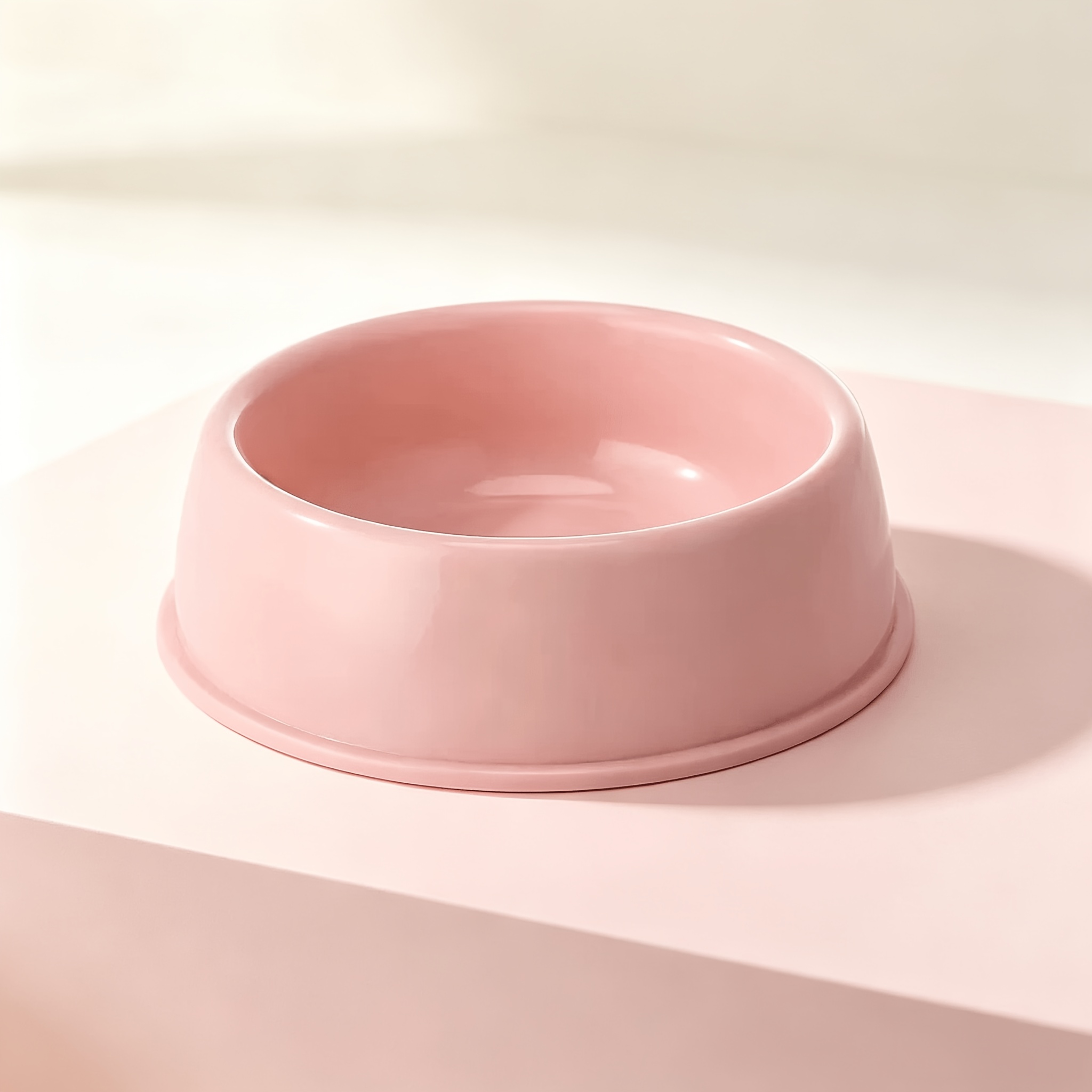 TEMU 1pc Cute Macaron Color Pet Bowl, Easy Non-slip Dog Bowl Cat Bowl, High Aesthetic Easy To Clean Anti-tip Dog Bowl, Compact Space-saving Round