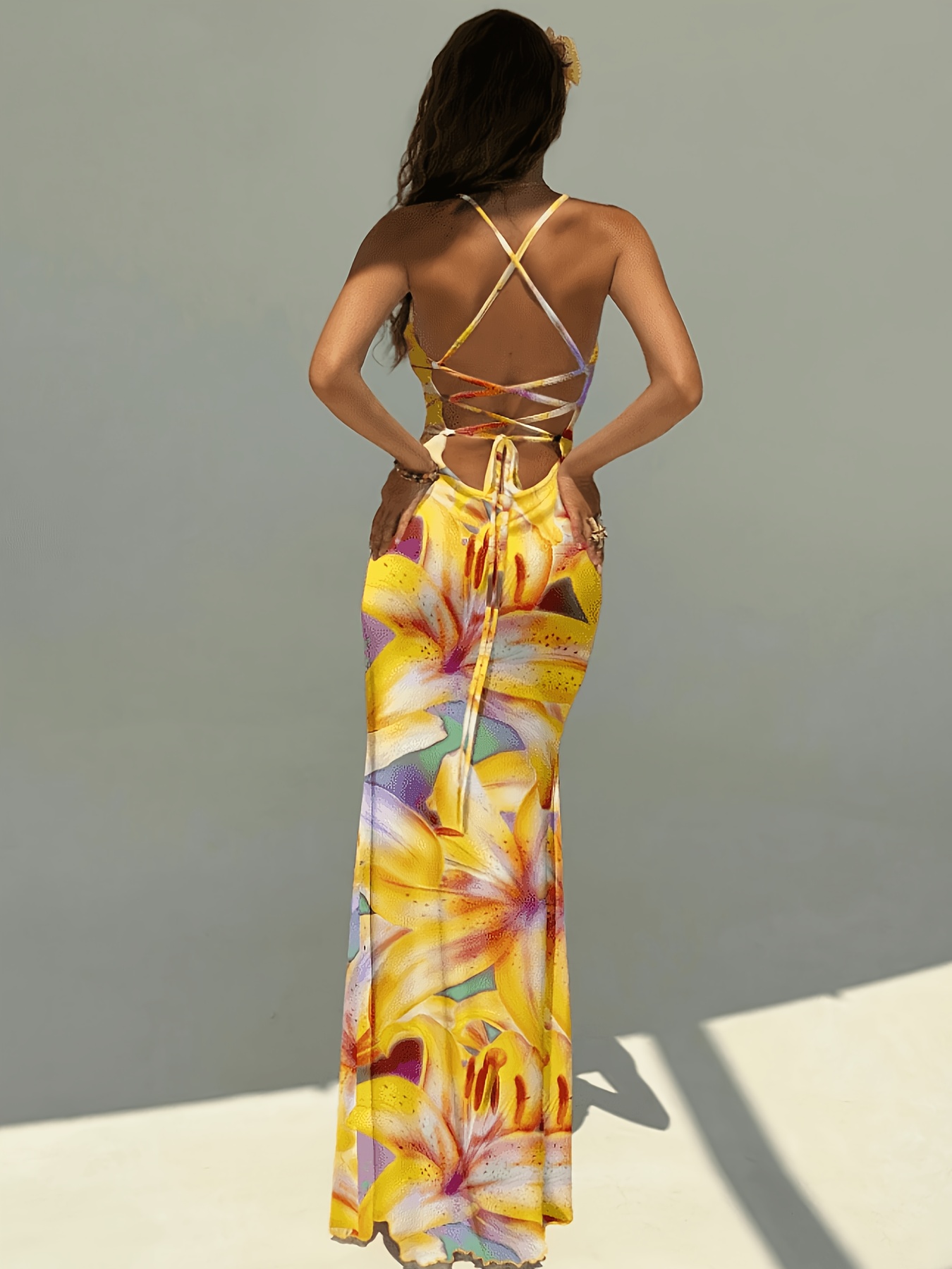 asymmetrical summer dress ASYMMETRICAL LONG DRESS