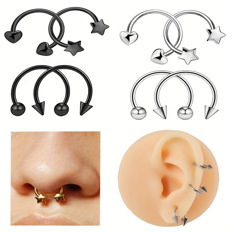 Pentagram nose ring hotsell