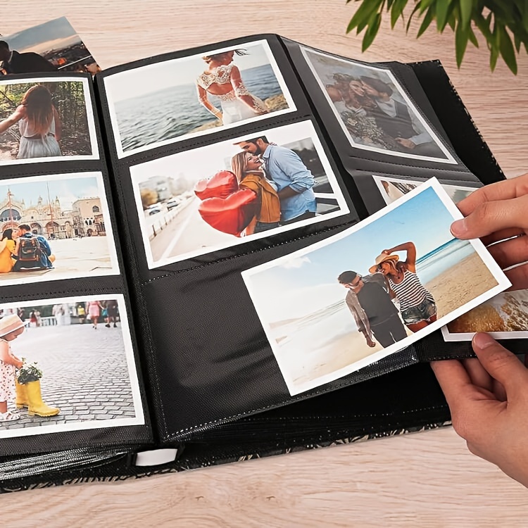 large photo album 600 4x6 photos 5 pockets per page memo - Temu