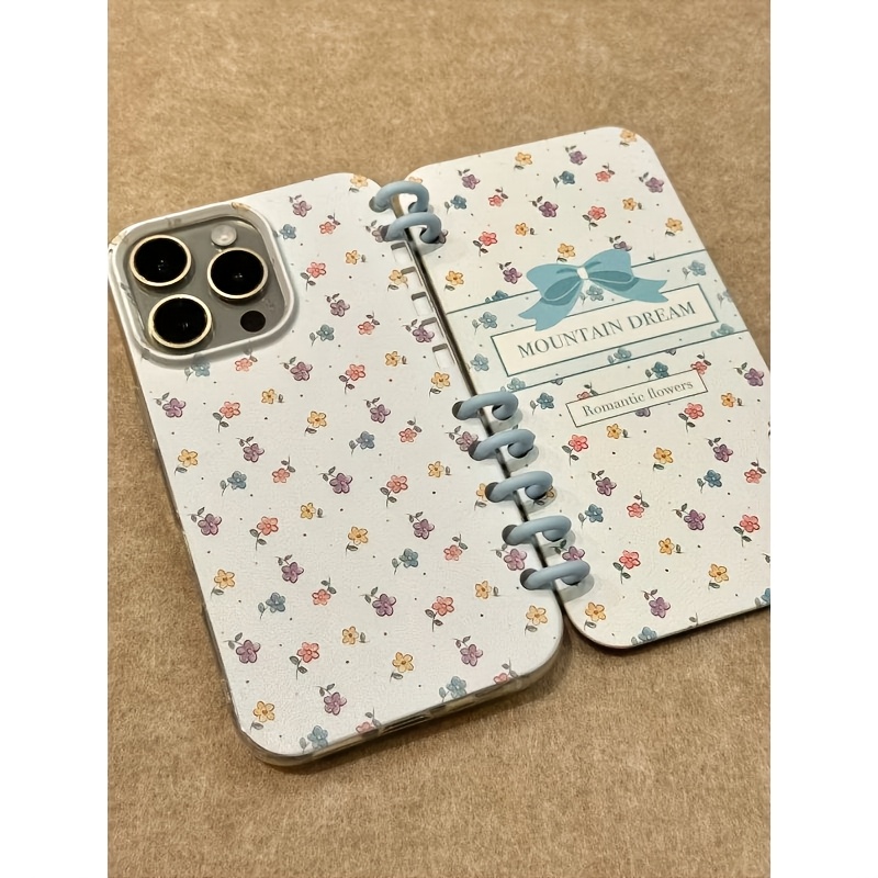 TEMU Phone Case: Phone Case - 1 Print With Bow And Notebook Design, Drop-proof Protective Soft Case, Suitable For Iphone 17/16/15/14/13/12/11 Series,