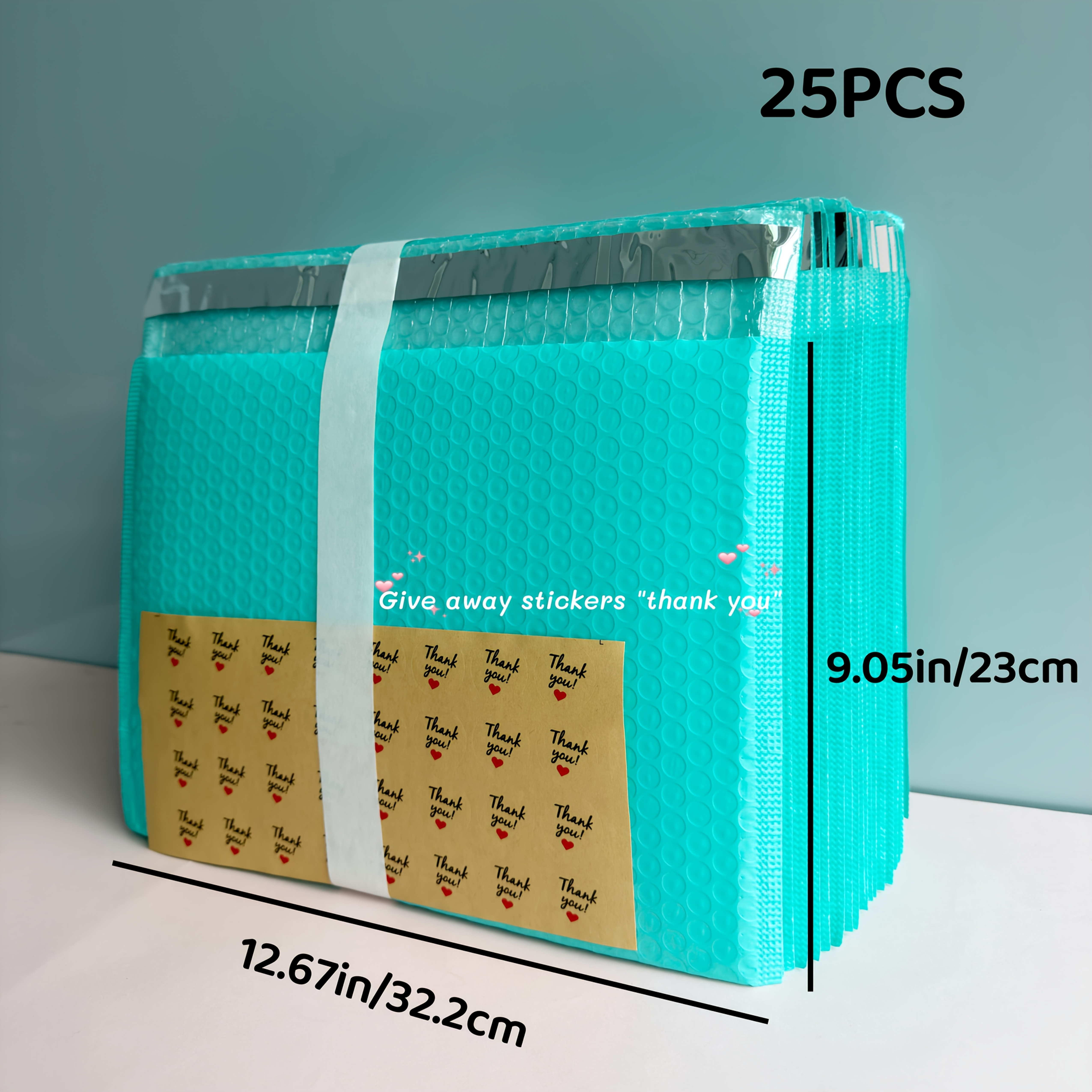 TEMU 25pcs, Shipping , Sealed Packaging Bags, Co-extruded Film , Includes 1 Sticker