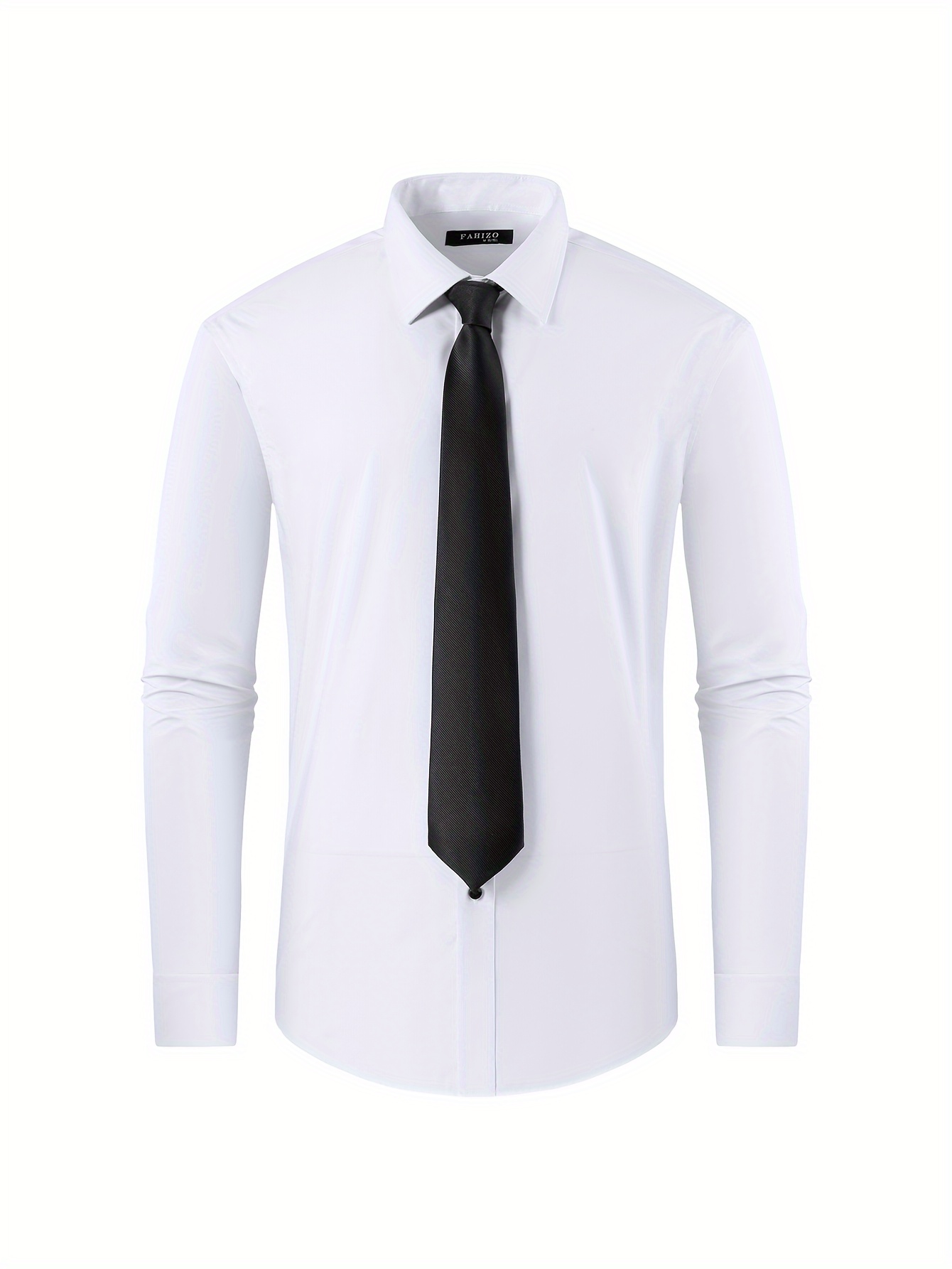 painted dresser black Steven Land Black Contrast Collar French Cuff Cotton Poplin Dress Shirt, 16 1/2 / 36/37 main image 0