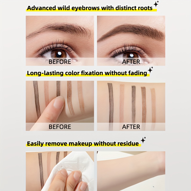 2pcs Long-Lasting Smudge-Proof Brow Gel for Natural Look