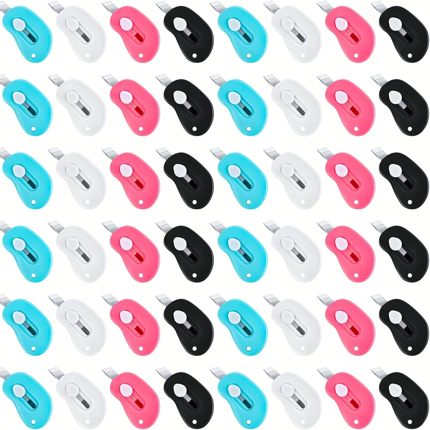 TEMU 48pcs Cute Mini Box Cutter Utility Knife Retractable Portable Utility Pocket Knife Opener Letter Openers For Back To School Supplies Students