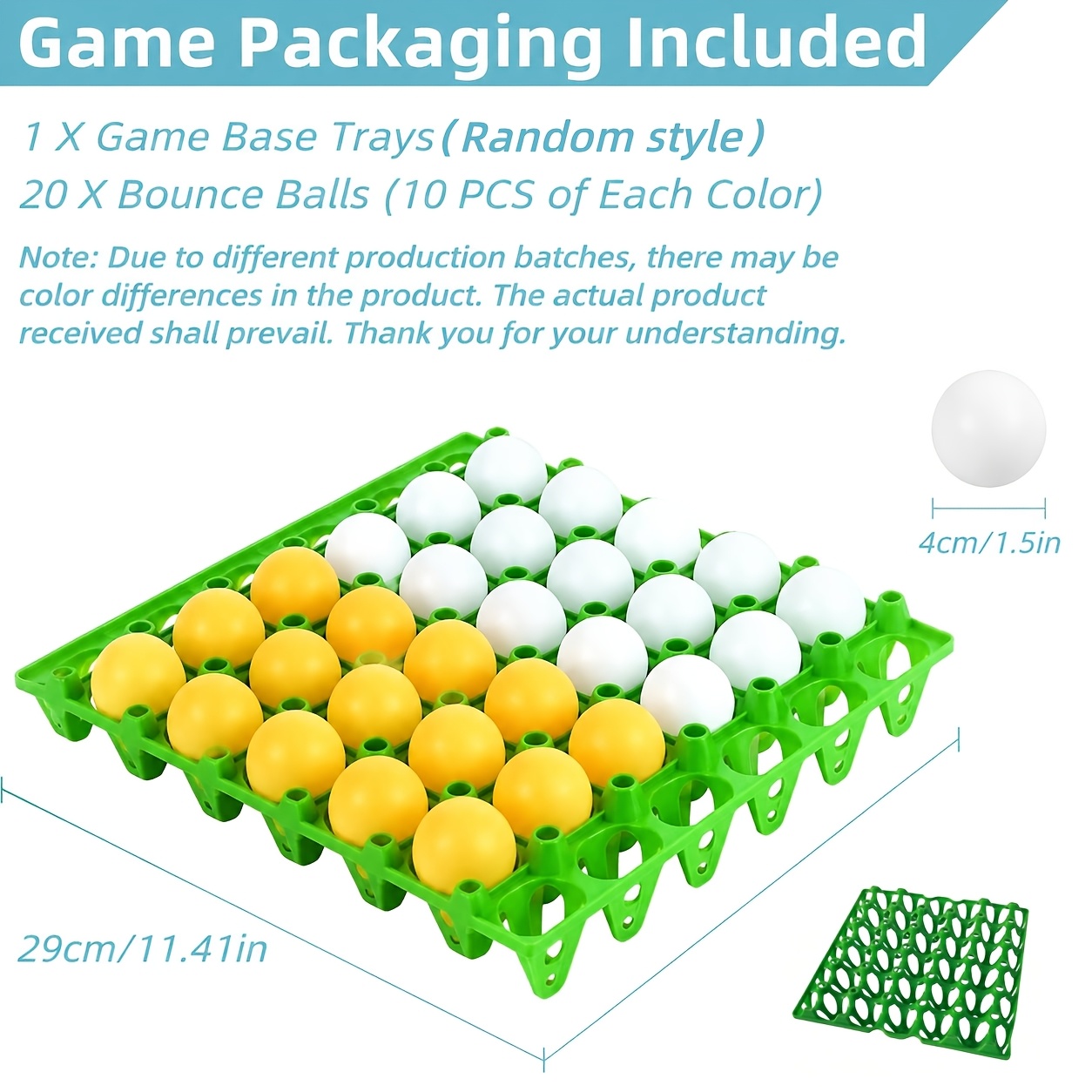 Fun Table Tennis Tic-Tac-Toe Set, 21pcs