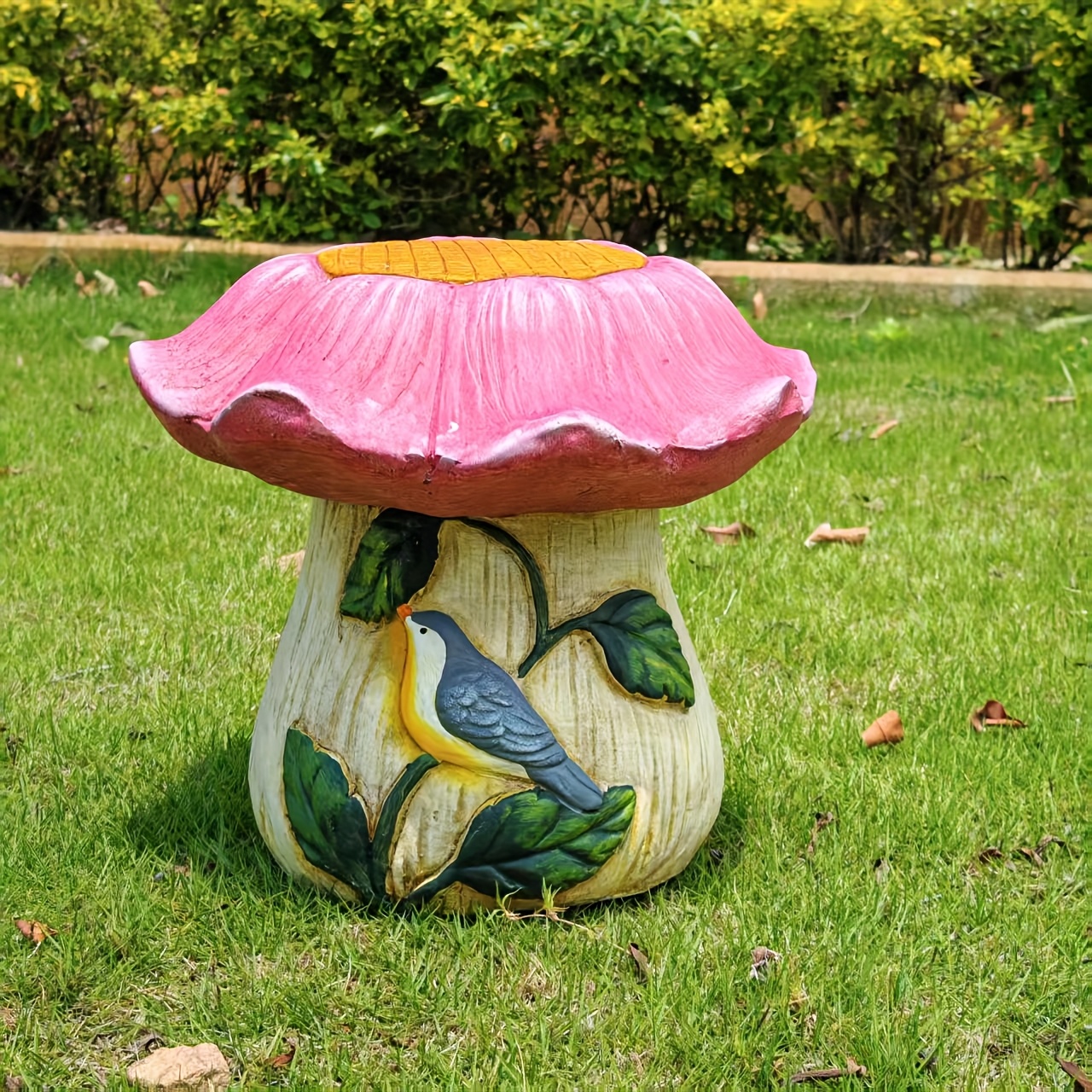 red flower sculpture stool vine bird accents – Temu Mauritius