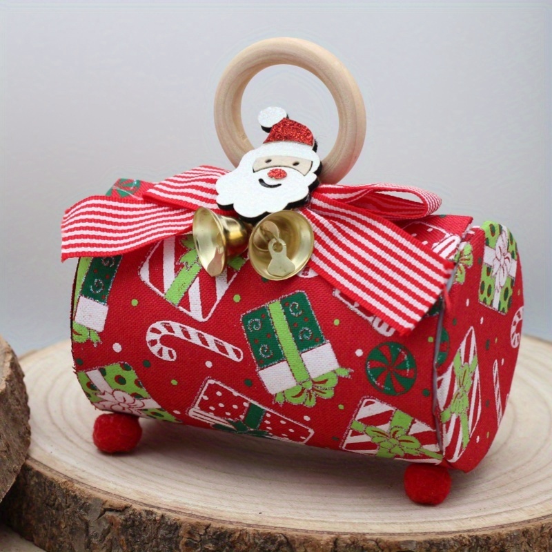 TEMU Gift For Her/him 2026 Christmas Gift Box Candy Box Round Portable Christmas Decorations Christmas Ornaments Chocolate Packaging Box Trendy Small