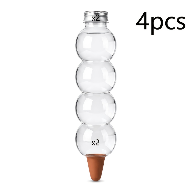 TEMU Set da 4 pezzi (2 pezzi di e 2 pezzi di irrigatori a a rilascio ) Kit combinato per piante in vaso, set di irrigazione per piante di grande