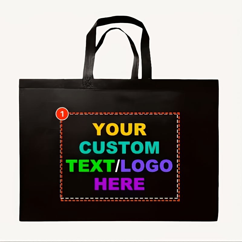 80pcs Customizable Large-Capacity Non-Woven Tote Bags
