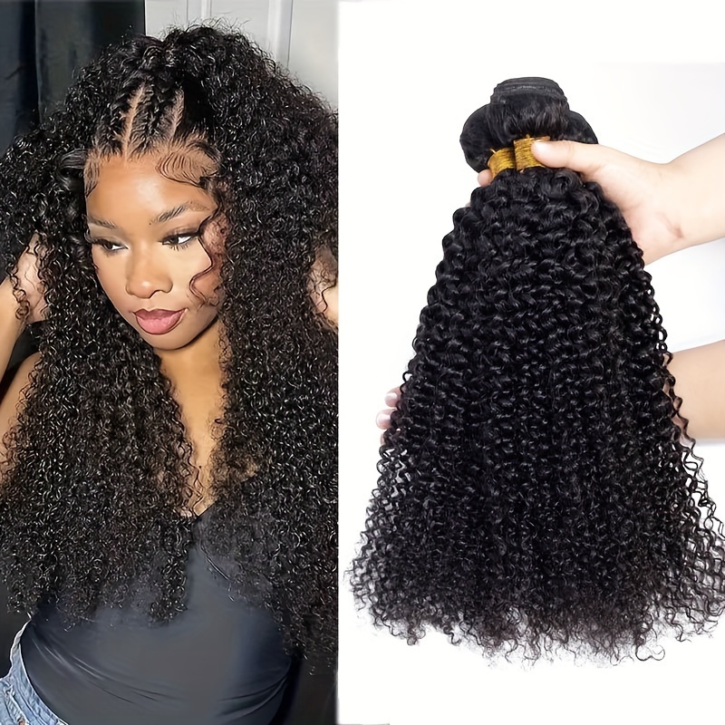 ISEE Hair 9A Grade Mongolian Kinky Curly Hair Extension Virgin Human Hair  Weaving One Bundles Kinky Curly Virgin Hair 100% Human Hair Weaves  Extension