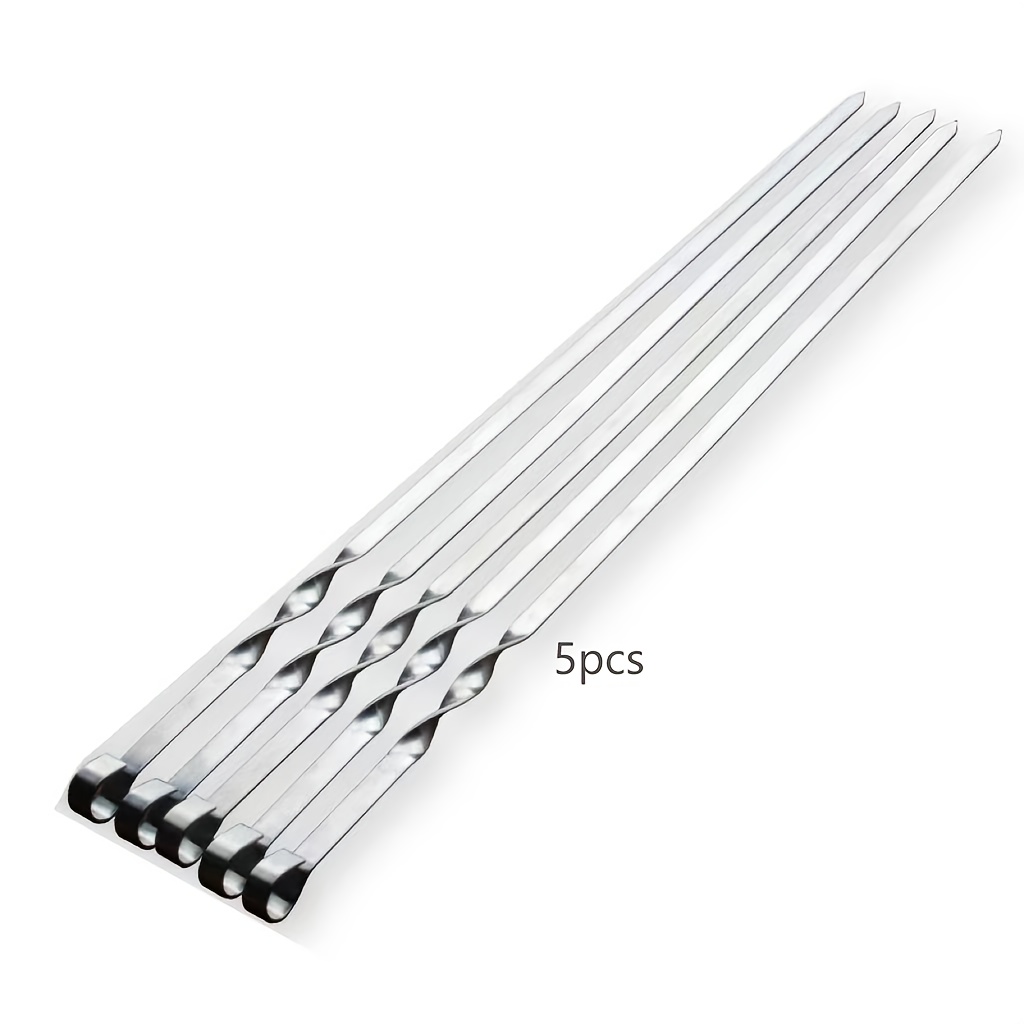 E-shop 23,6 Zoll/60 cm BBQ-Spieße mit langem Griff - Edelstahl, langlebige Grillnadeln für Camping, Picknicks Gartengrills