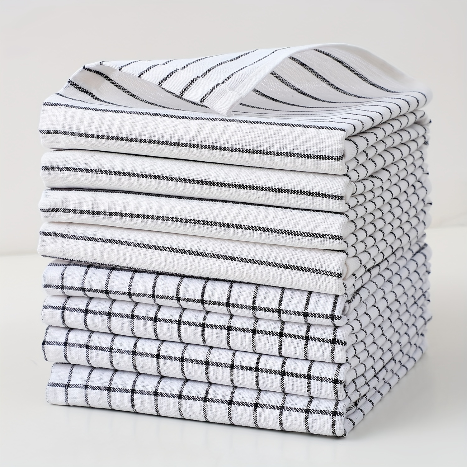 8pcs Cotton Kitchen Towels, Super Soft and Absorbent Quick-Dry Dishcloths