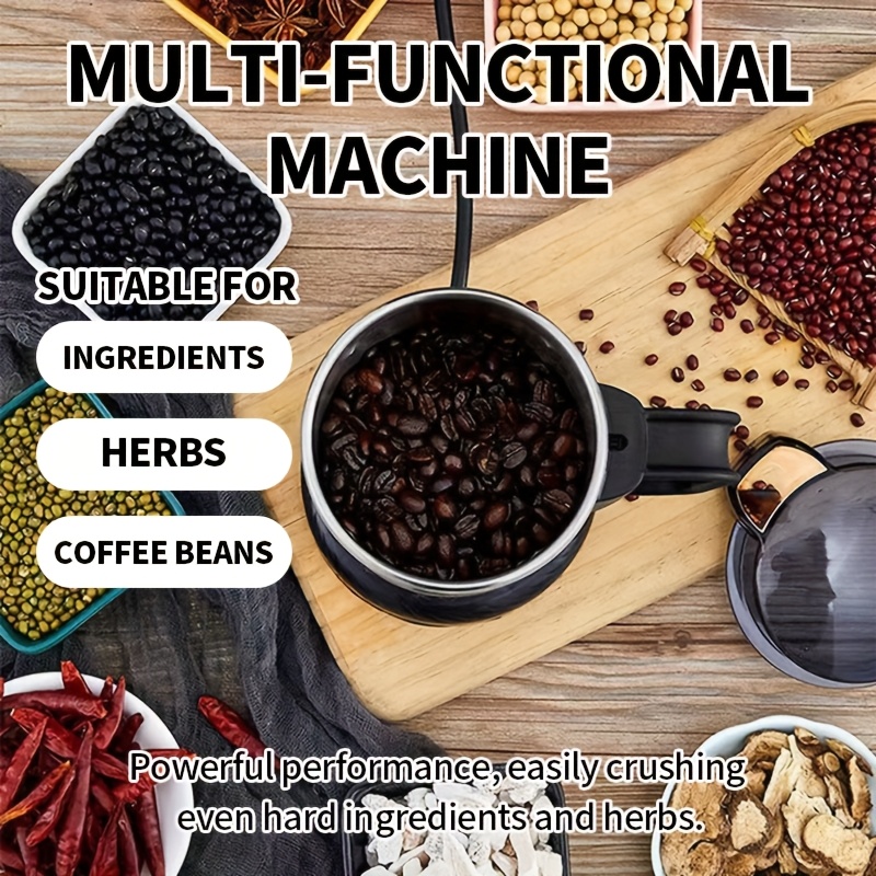 [Electric Grinder] 1 Large Multifunctional Electric Grinder, American Plug, Whole Grains Milling Machine, Which Can Grind Ingredients/Coffee Beans/Seasonings, Etc., Suitable For Home Kitchens (Not Wet Grinding)