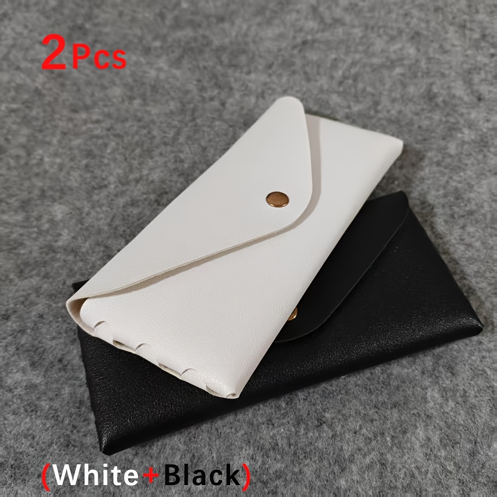 1/2pcs Glasses Storage Bag, Portable Fashion Glasses Storage Bag, Pu Material, Ultra-thin Design, Stylish And Durable, Unisex - Travel Storage Bag
