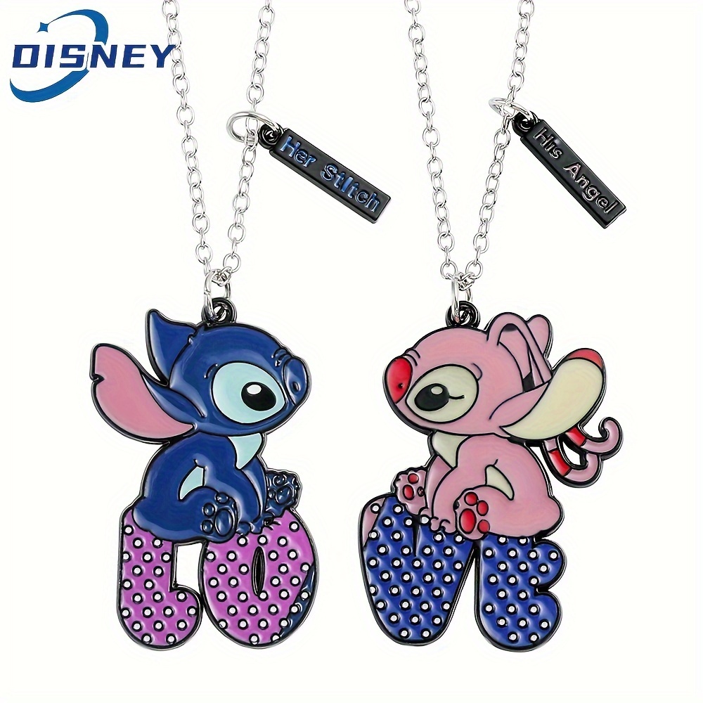 Disney Lilo and Stitch Beads Pendant Jewelry Cute Cartoon Stitch Angel Charm  Beads Pendant DIY Bracelet Handmade Accessories - AliExpress