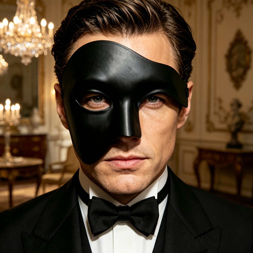 Classic masquerade half-mask