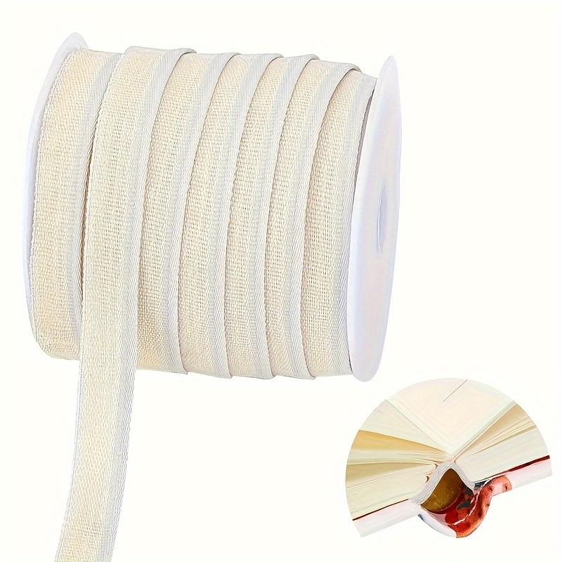 Image of 3yards 15mm Color Book Binding Headbands Golden Book Endbands Flat Book Binding Ribbon Bookmaking Headbands For Beginners Bookbinding Book Decor Repairing