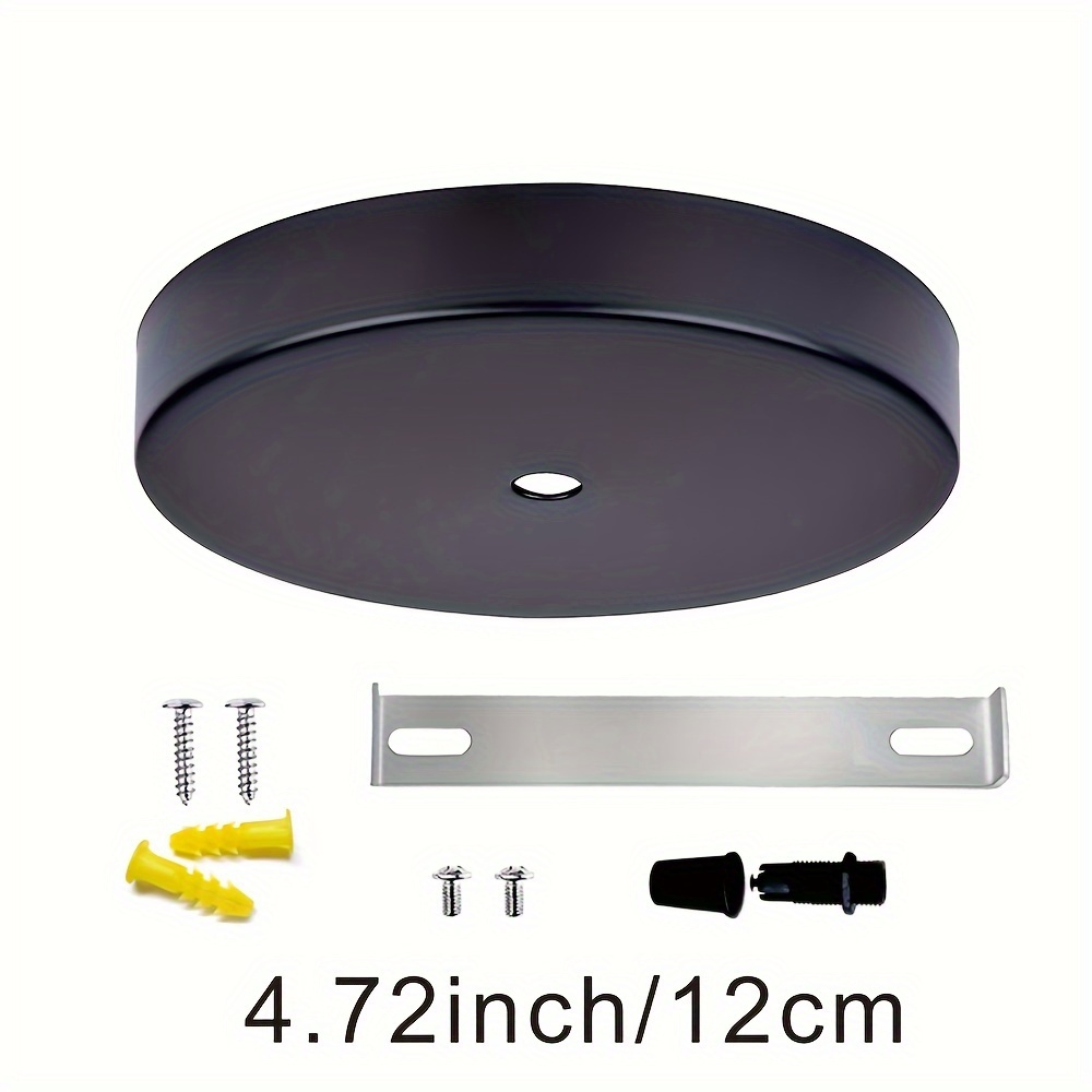 black hanging ceiling light canopy kit metal plate cover Temu