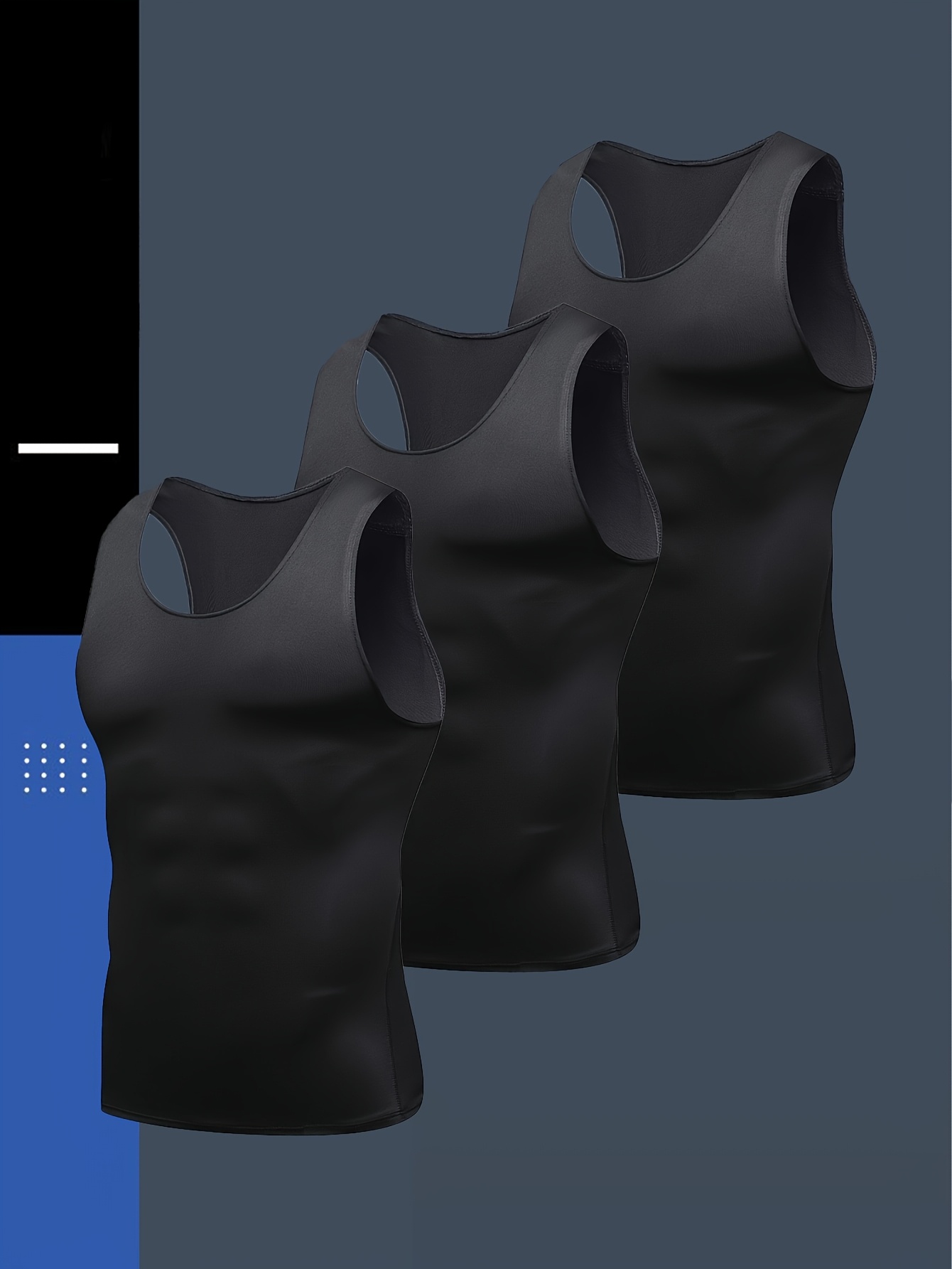 Gilet En Soie Glacée Pour Homme - Épaule Large - Course - Sans Couture