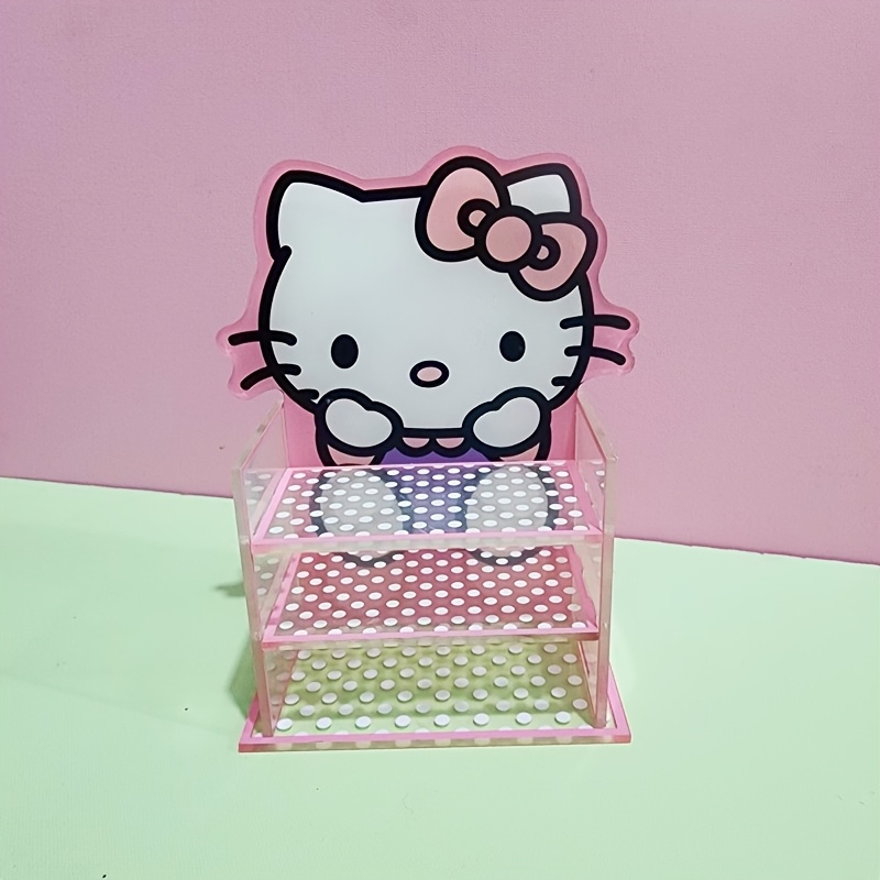 

Sanrio Hello Kitty Acrylic 3-tier Desk Organizer - Dorms & Office, Ideal Gift