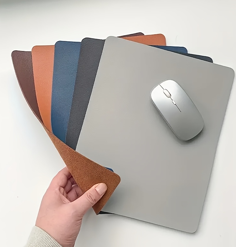 artificial leather mouse pad solid color   office mouse pad home office student details 4