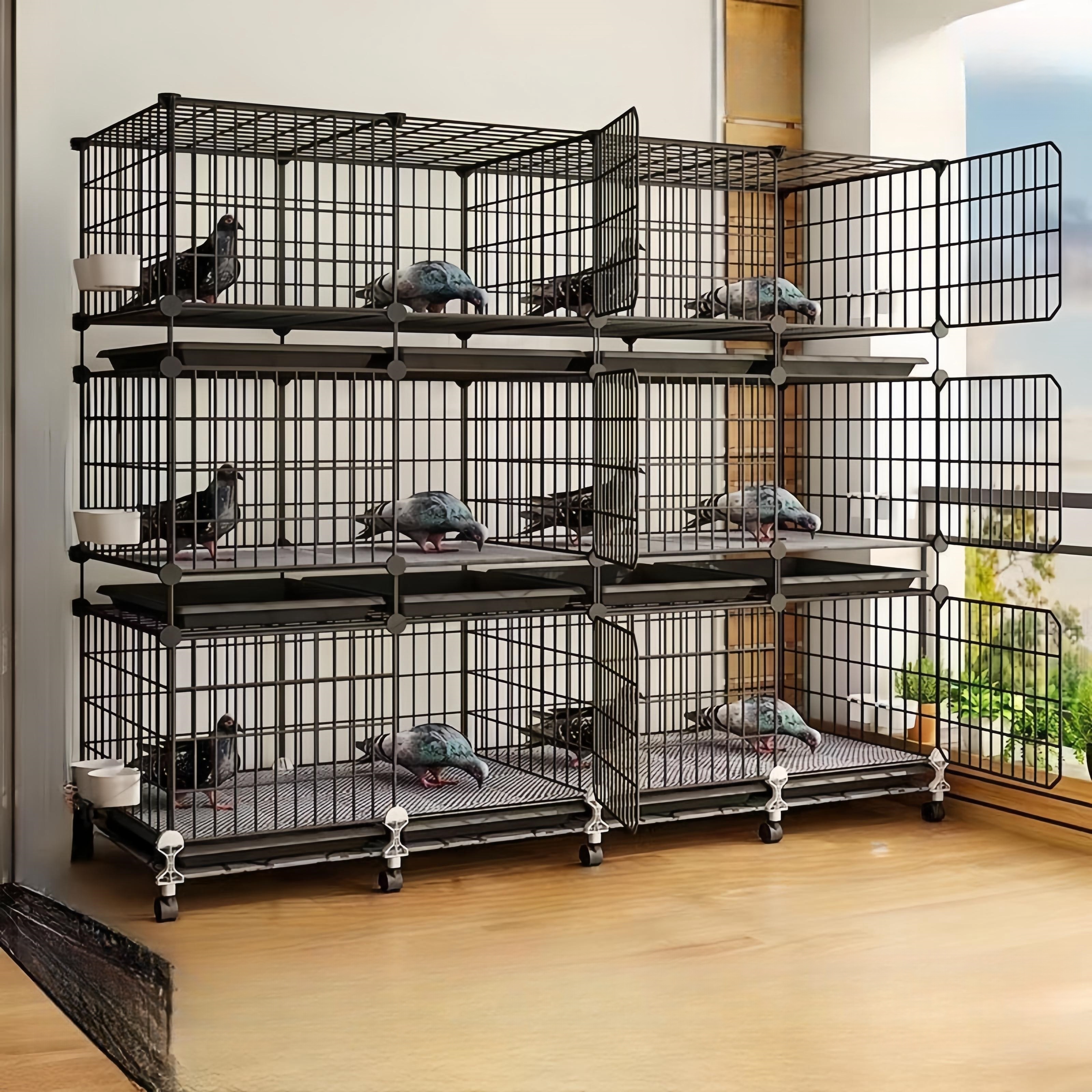 

Extra-large 3-tier Cage With 6 Doors - , Construction For Parrots And Small Birds