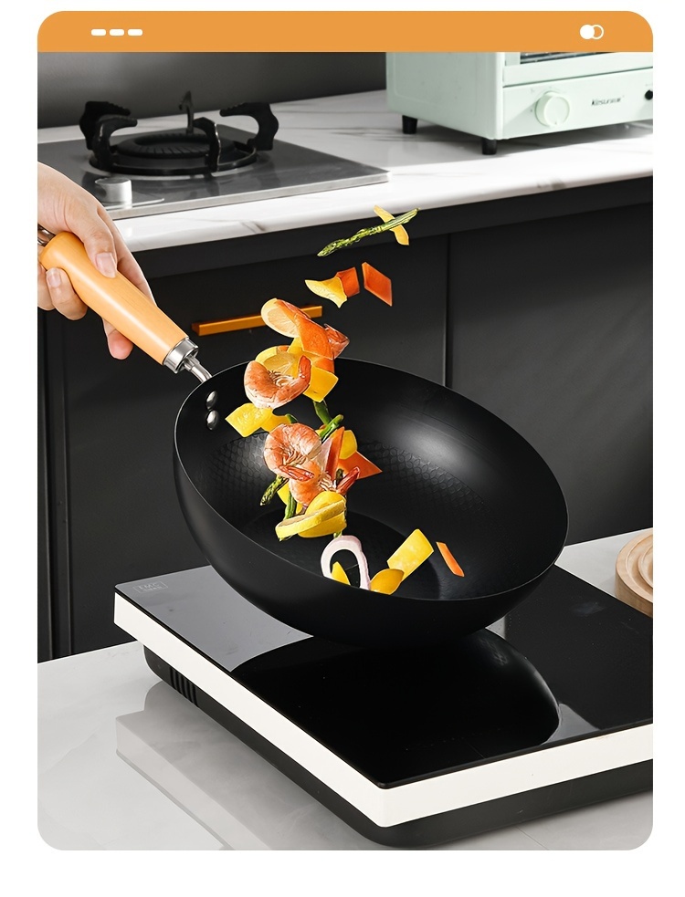 premium cast     non stick thick nitrided surface for all stovetops   cooking frying hand wash only details 2