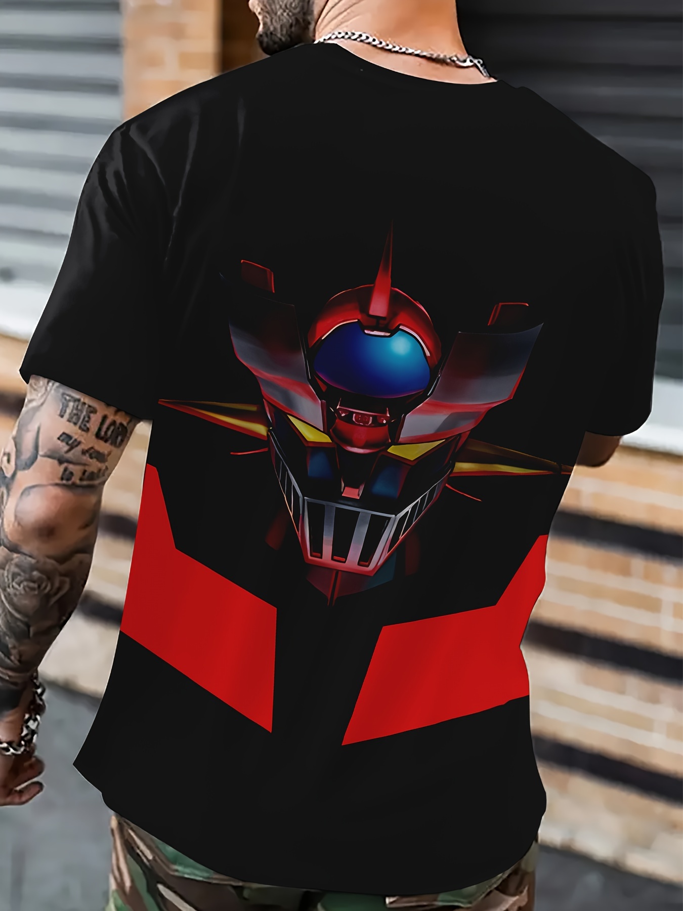 robot creative 3d print men's short sleeve t shirt casual - Temu