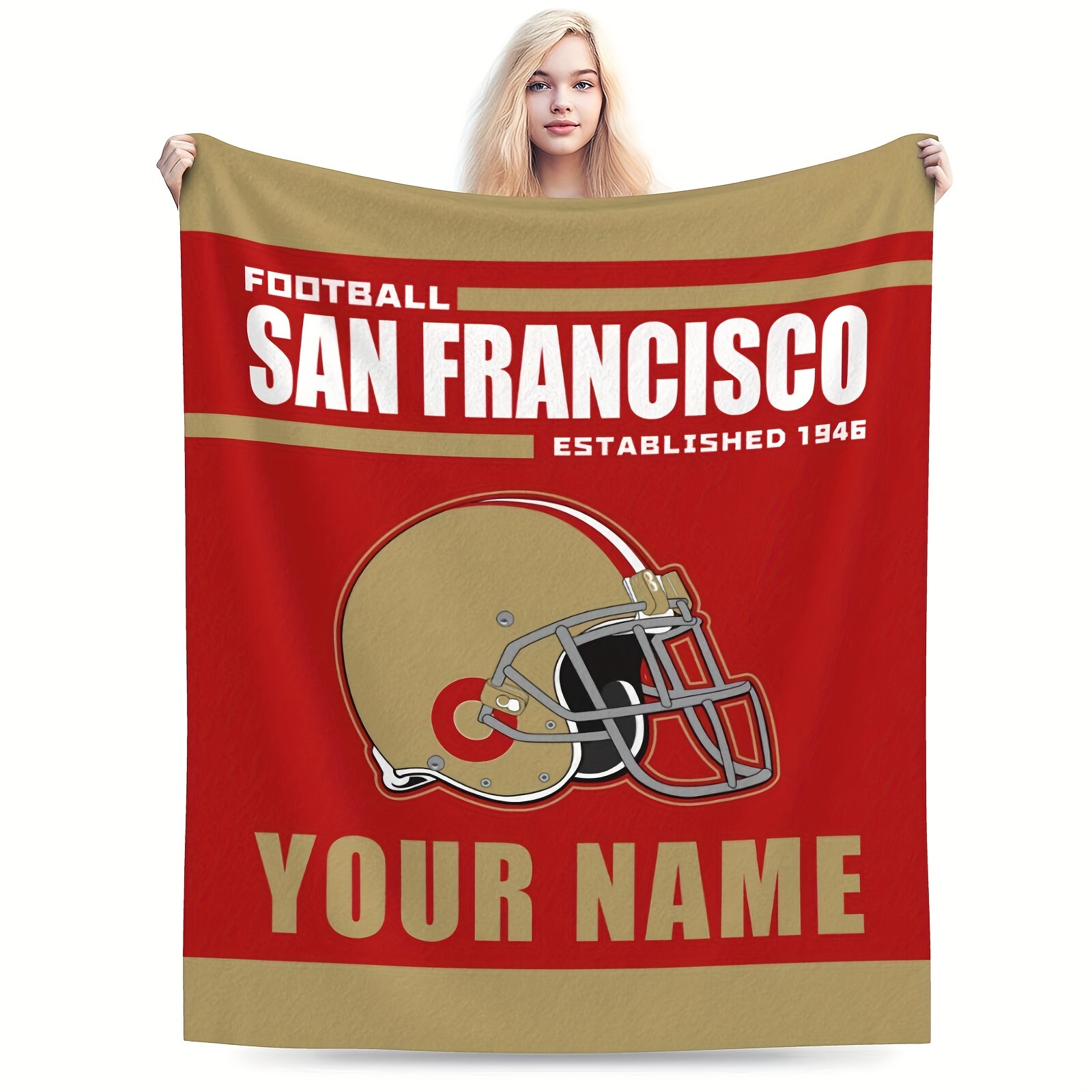 

San - Personalized Fleece Blanket, Polyester Rectangle , For Enthusiasts, , Sofa, And Bed Decor - , No Needed