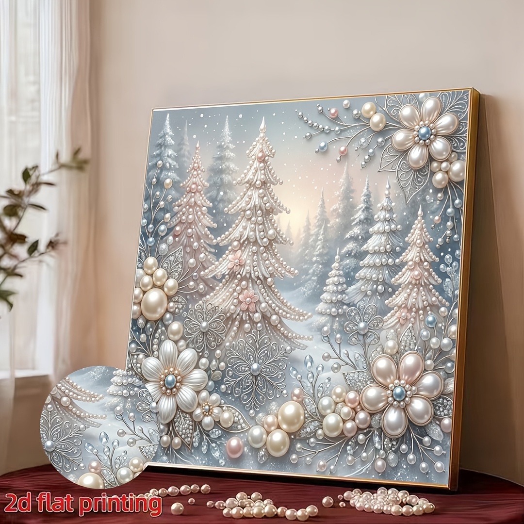 TEMU Nouveau Kit de Peinture Perle, Style Bijoux Perles, Motif , Ensemble de Peinture Diamant Créative à Paillettes, Inclut des Perles et Quelques ,
