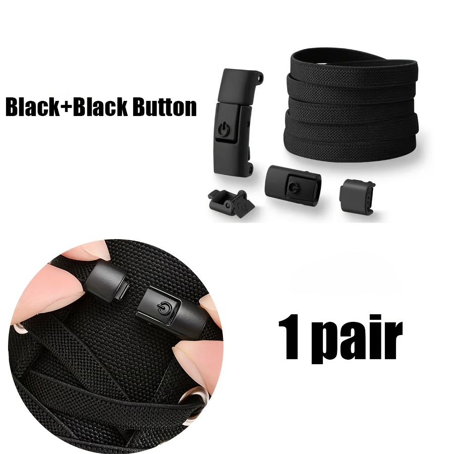 Image of 1 Pair Of Shoelaces Without Tying Shoelaces, 1 /off - Suitable For Sports And Outdoor Shoes - Quick Adjustment Design For Men And Women - Pre Installed Accessories, A Must-have For