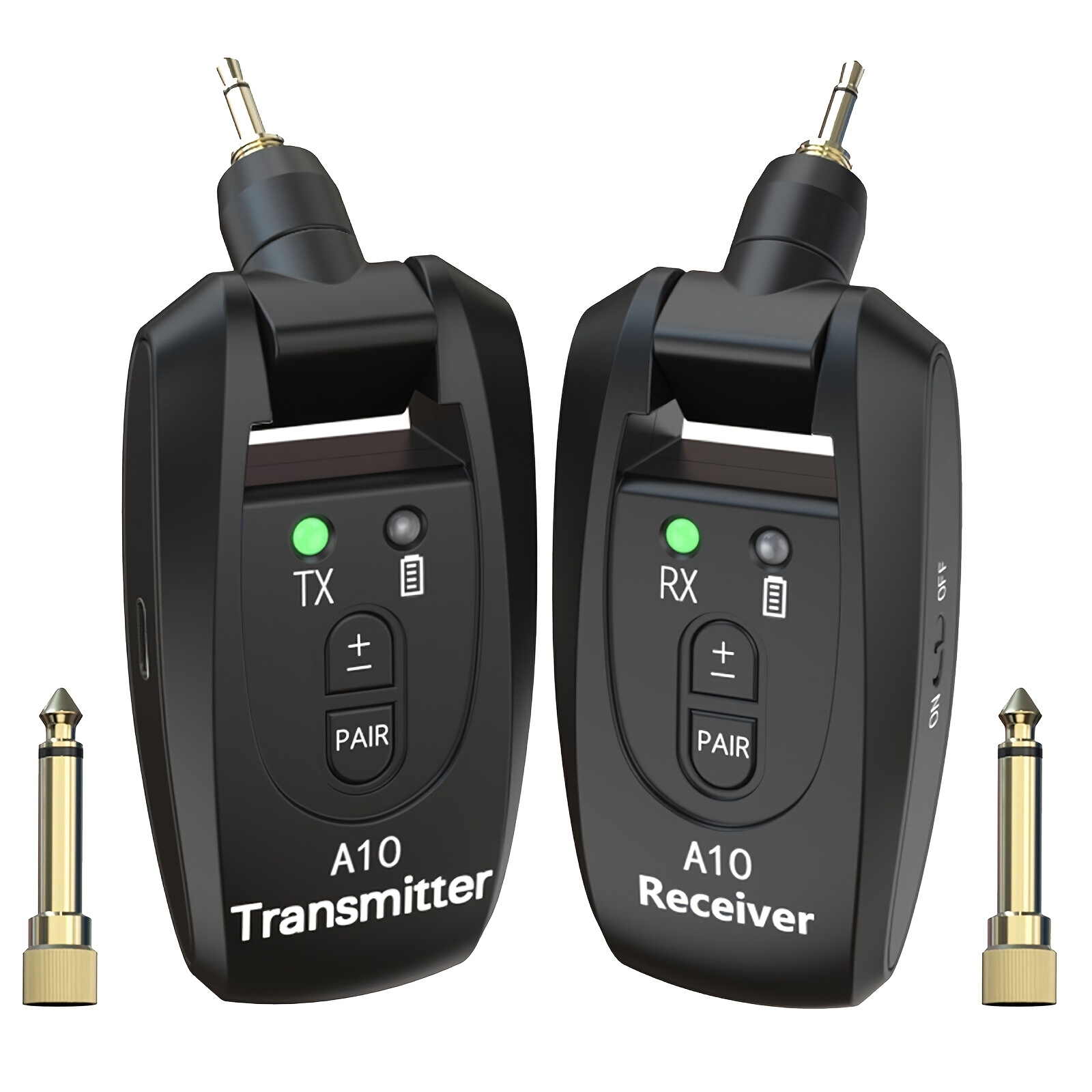 INGPARTNER K6 Wireless Guitar System – 2.4GHz Transmitter/Receiver With 1/4" & 1/8" Jack, 100ft Range, 5-Hour Battery, For Guitar, Bass, Violin & Keyboards