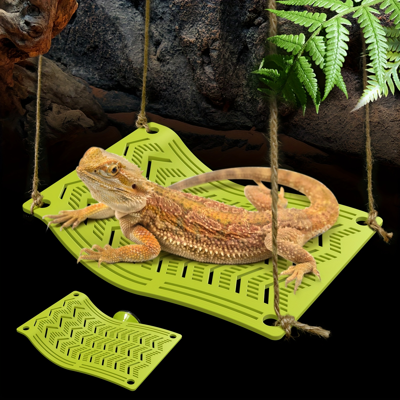 Accessories 10-Piece Reptile Habitat Kit Hammock, Bridge, Vines