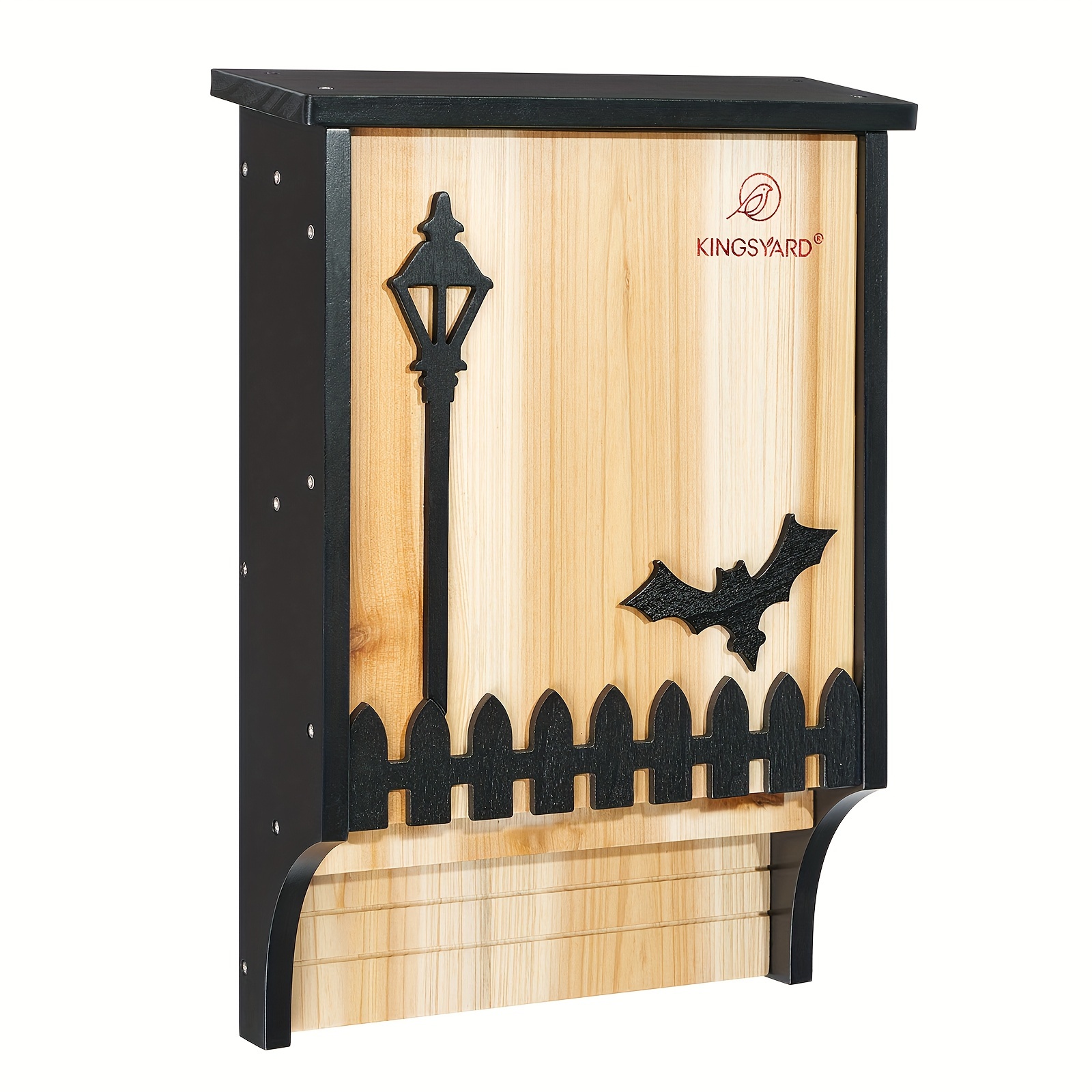 

Kingsyard Wooden Bat Houses For Outdoors - Durable Large , Double Chamber To Attract Bats, Easy To Install For Backyard