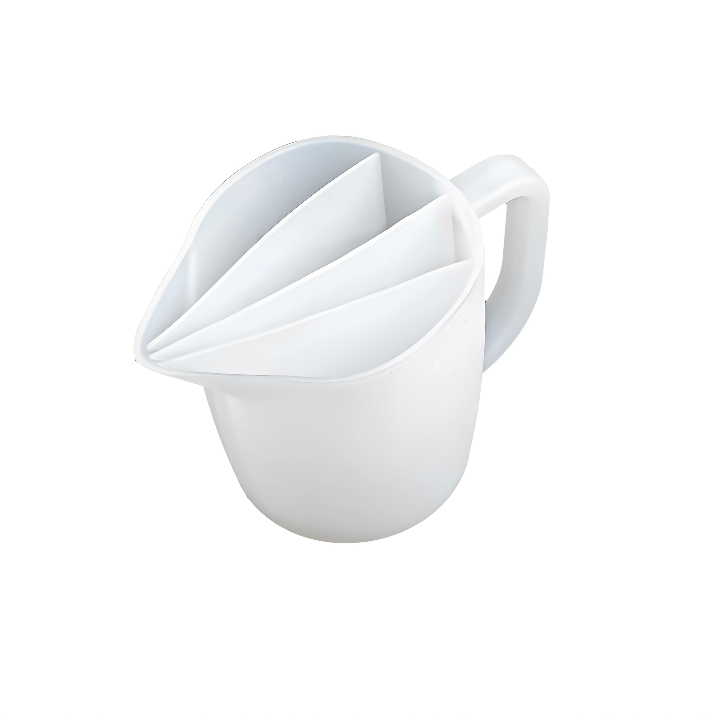 Image of 1pc 17oz/500ml Split Resin Cup With Handle, Thicken & Easy Clean Split Cups For Paint Pouring With 4 Channels, Silicone Reusable Split Cups For Resin Molds, Epoxy Resin Art