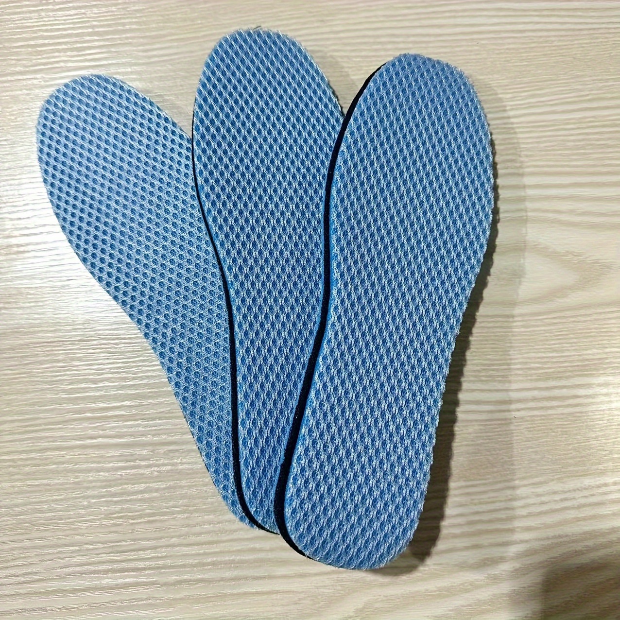 3 Pairs Sports Mesh Insoles - Soft Comfortable Breathable Sweat-Absorbing Shock Absorption & Cushioning for Sneakers, Running, Hiking, Sneakers, Comfortable Insole Material, Shoe Insoles