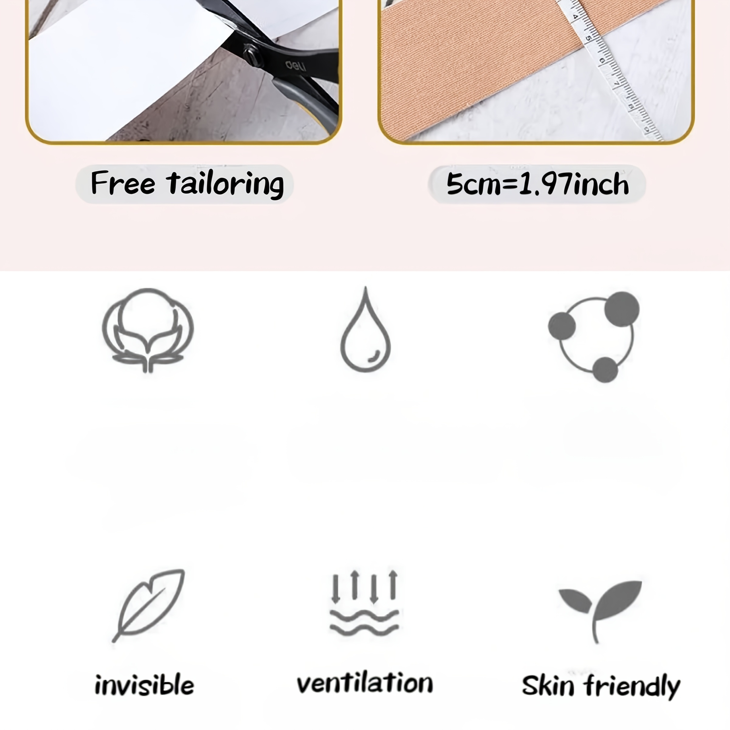 Invisible Breast Lift Tape - Hypoallergenic, Adhesive Body Tape for Lift and Fashion, Perfect for Weddings and Formal Events, Wedding Dress Tape | Sleek Appearance | Adhesive Backing