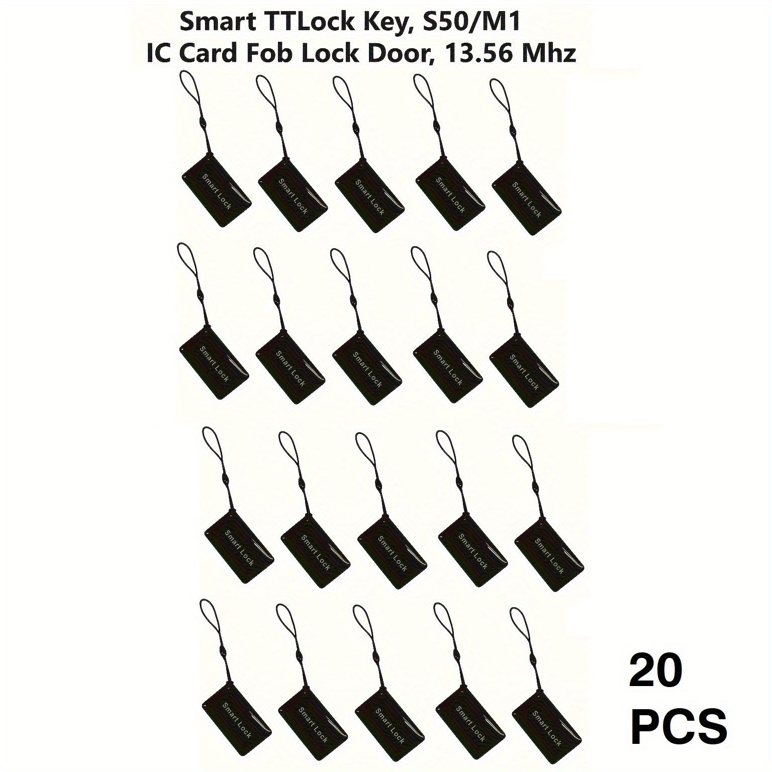 TEMU Compatible For Smart Door Locks: Ic/rfid Key Fob - Keyless Entry, M1 Rfid , -theft Smart Card For Smart Locks, Compatible Ic Card For Keyless