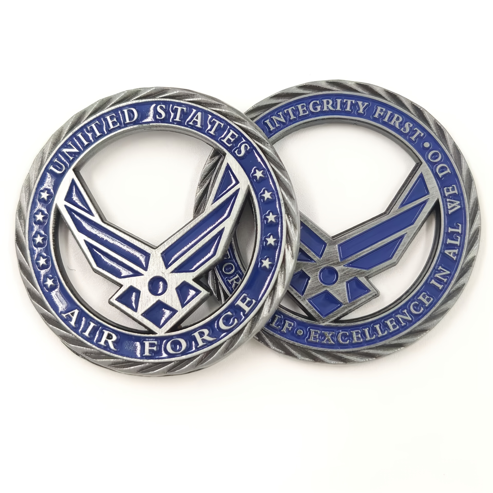 

Novelty Military Challenge , Blue Alloy Commemorative Seals Coin