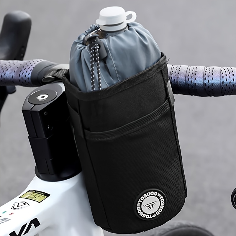 E-shop TOSUOD Abnehmbarer Fahrradlenkerbeutel - Langlebiger Schwarzer Wasserflaschenhalter & Aufbewahrungstasche für Straßen- & Mountainbikes, Sichere