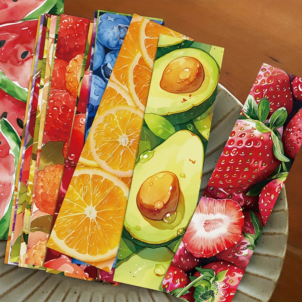 E-shop 30 Stk. Bunte Obst-Lesezeichen Buchdekoration Karten Lesezeichen Karten Frisches Obst Handkonto Kleine Karten